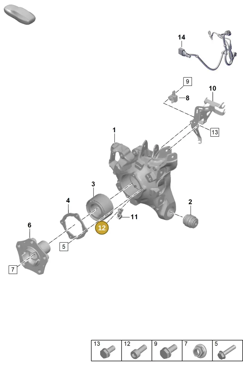 N01474011 — Porsche Panamera 4 Hybrid (2020-2023) diagram p56501020, position 12