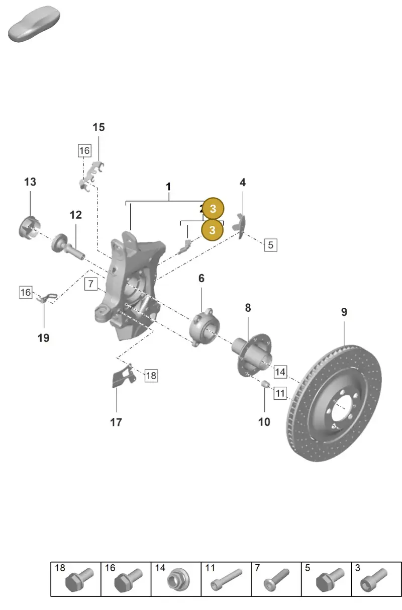 N01474011 — Porsche GT3 RS (2021-) diagram p59401050, position 3