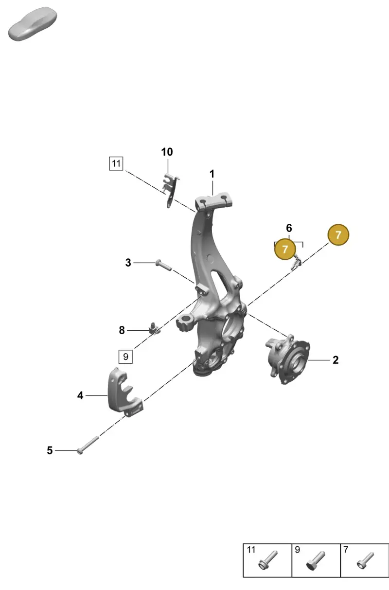 N01474011 — Porsche Macan 4 (2024-) diagram p61401020, position 7
