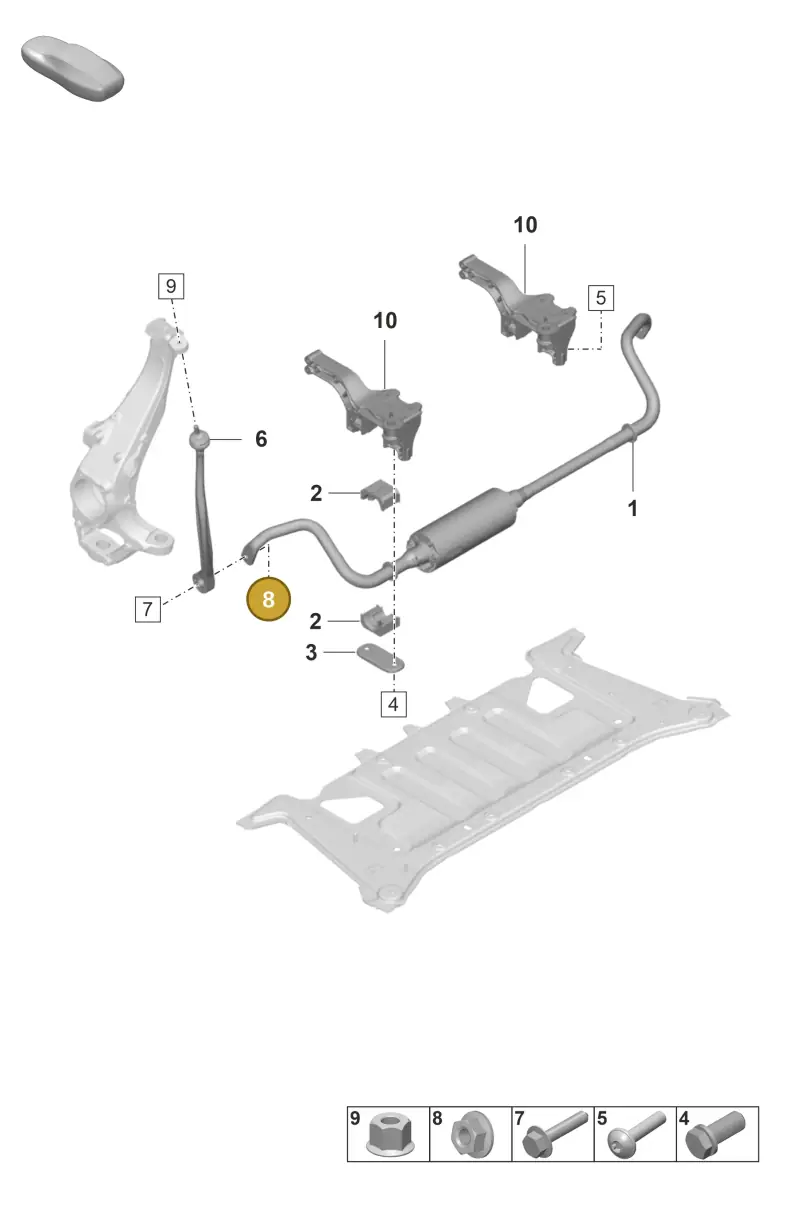 N0150818 — Porsche Taycan Sport Turismo (2019-2024) diagram p56402100, position 8