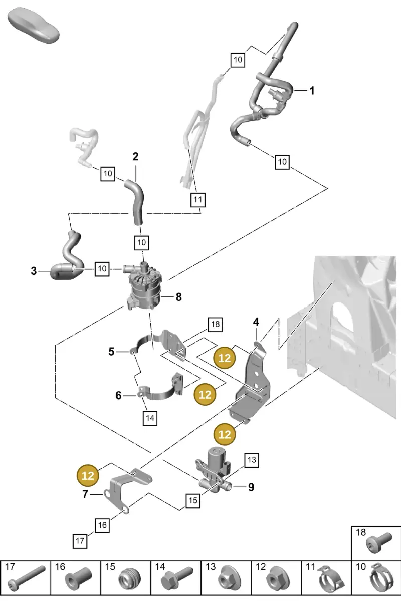 N01508215 — Porsche Cayenne Hybrid Coupe (2023-) diagram p60815200, position 12