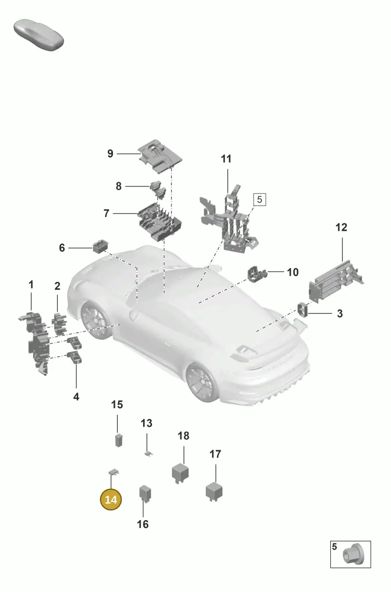 N01713114 — Porsche GT3 RS (2021-) diagram p59902000, position 14