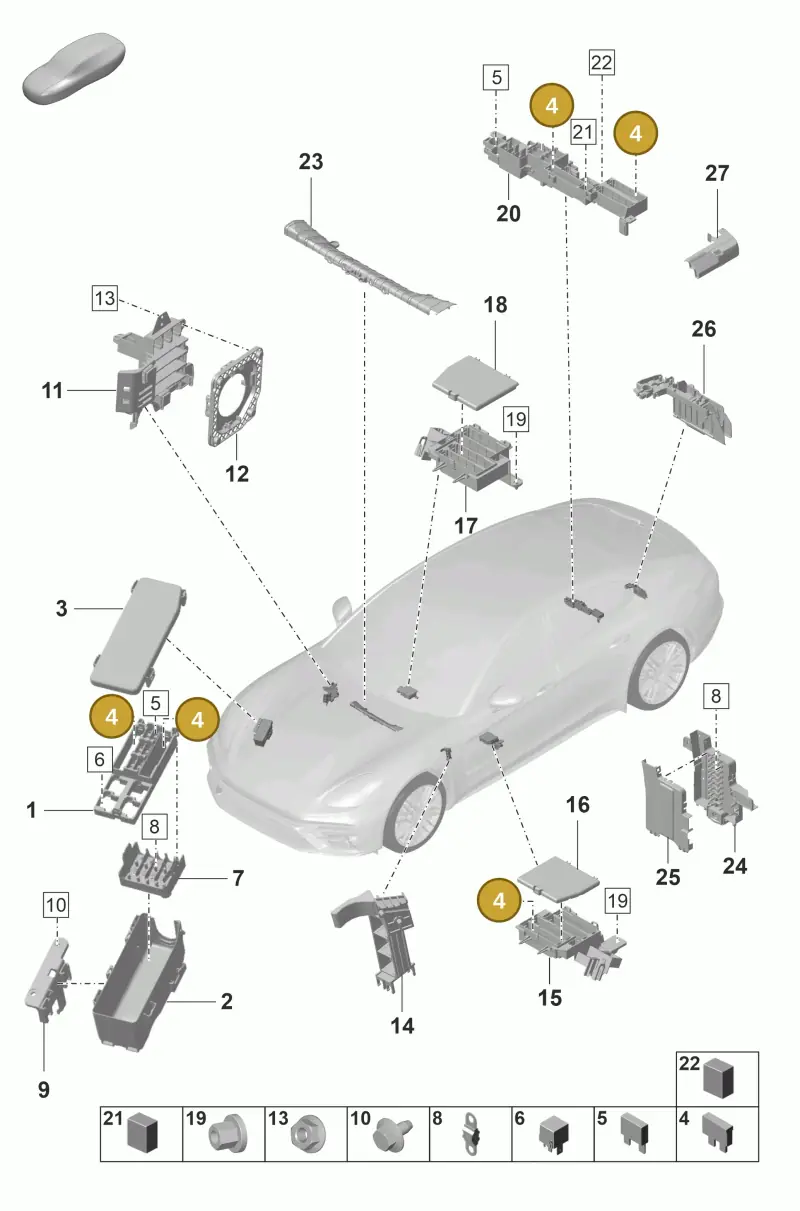N01713117 — Porsche Panamera 4 Hybrid (2020-2023) diagram p58902000, position 4