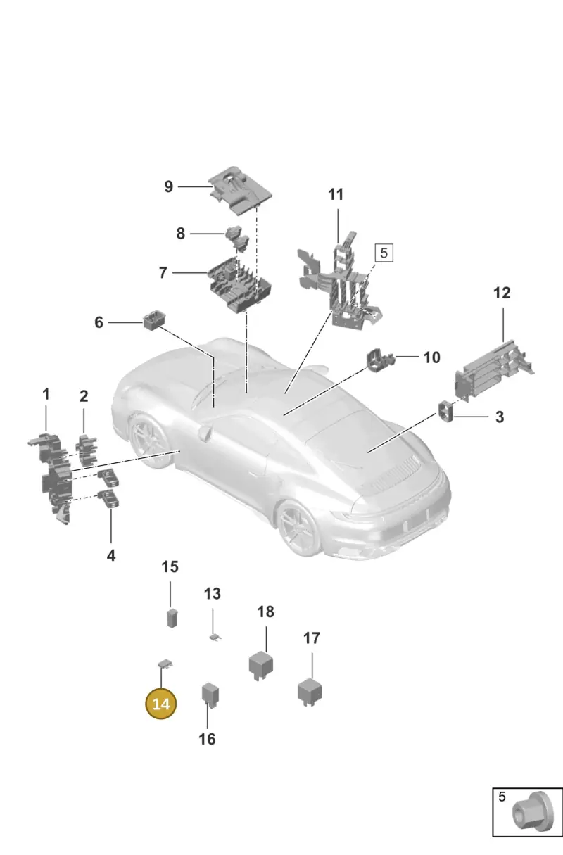N01713122 — Porsche 992 Sport Classic (2020-) diagram p57902000, position 14