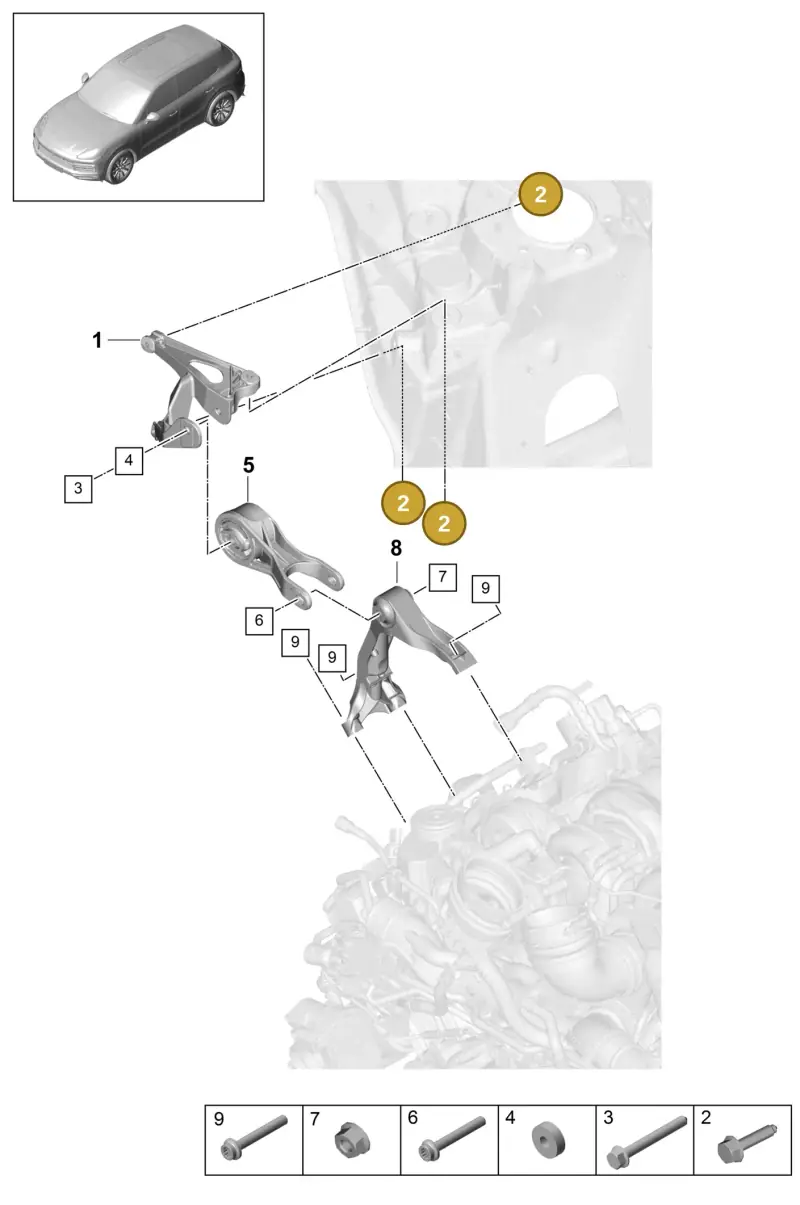 N0195038 — Porsche Cayenne Diesel V6 (2017-2023) diagram p51109000, position 2