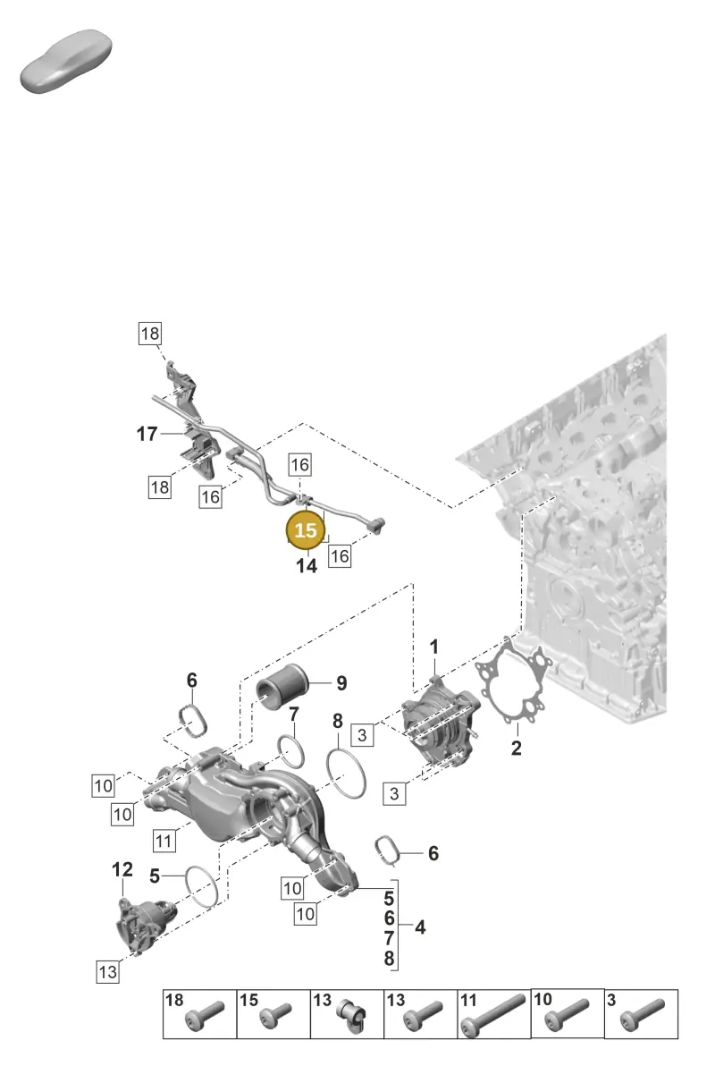 N0206096 — Porsche Panamera 4 Hybrid (2020-2023) diagram p58105000, position 15
