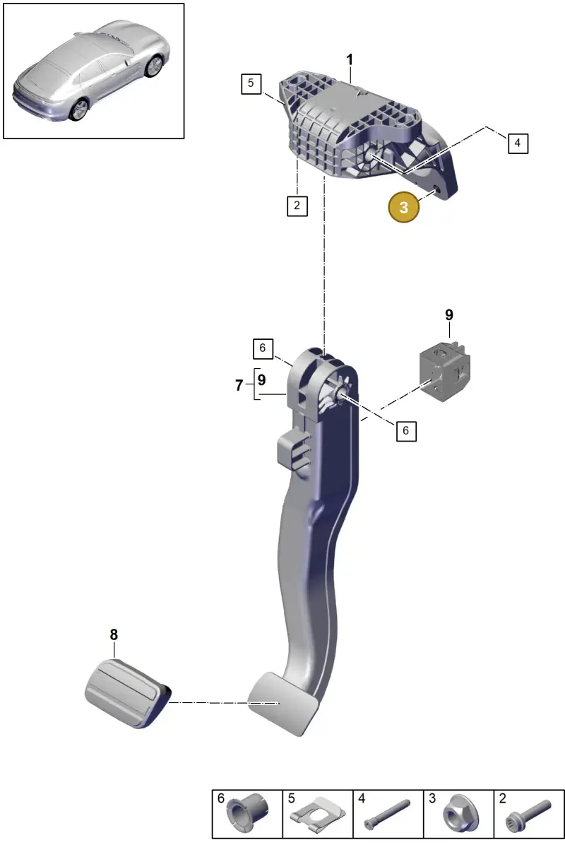 N02300314 — Porsche Panamera 4 Hybrid (2016-2020) diagram p49702050, position 3