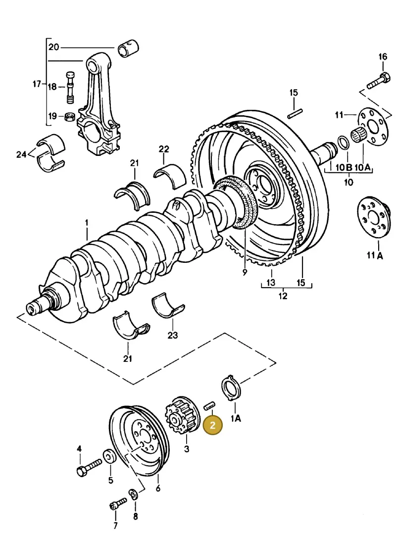 N0232551 — Porsche 924 S (1979-1985) diagram p01102000, position 2