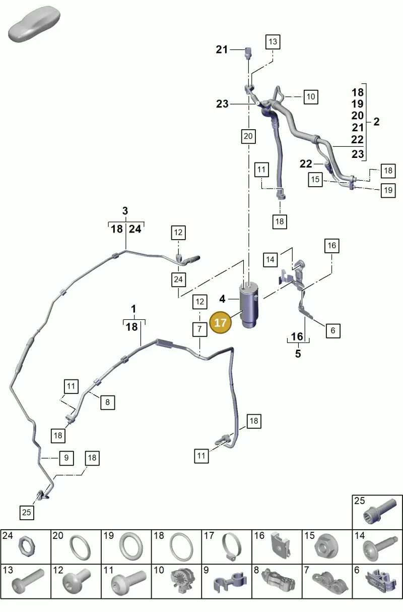N0245226 — Porsche 992 Sport Classic (2020-) diagram p57814710, position 17