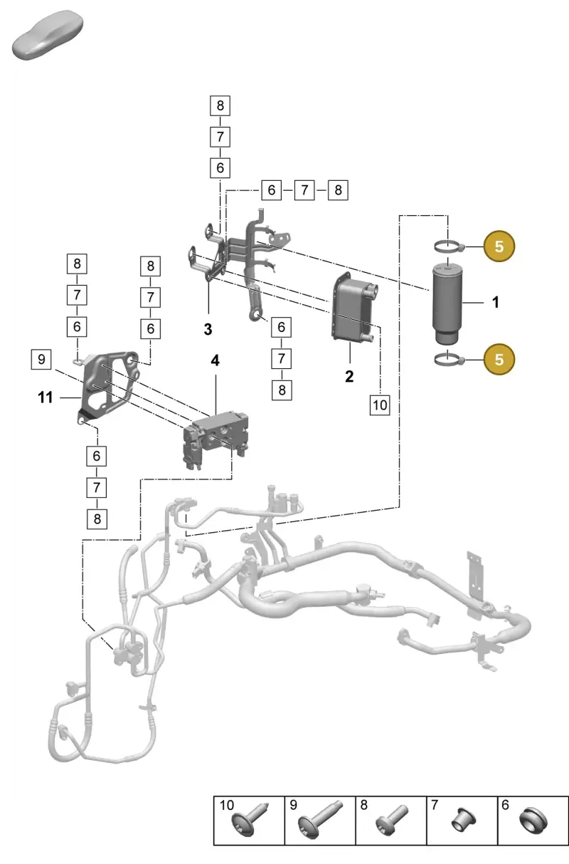 N0245226 — Porsche Taycan Sport Turismo (2023-) diagram p64814450, position 5