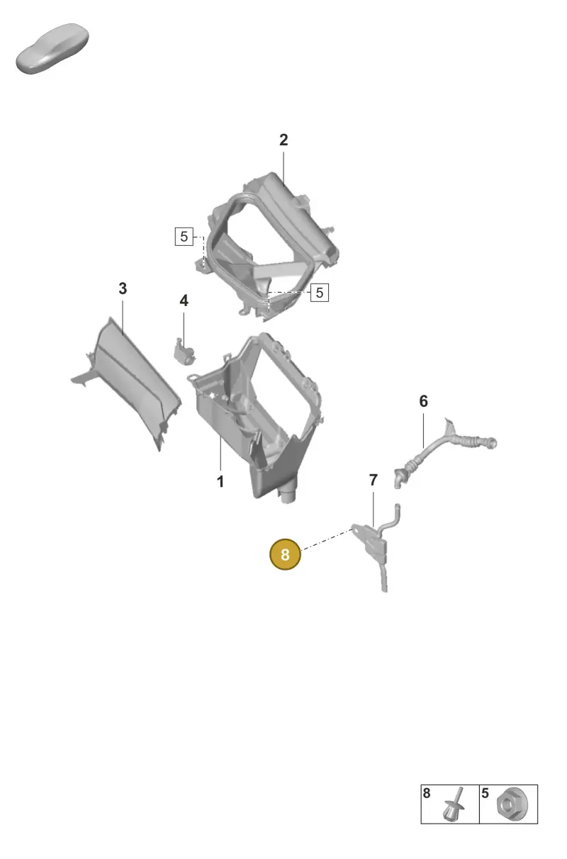 N0385012 — Porsche Taycan Sport Turismo (2023-) diagram p56813000, position 8