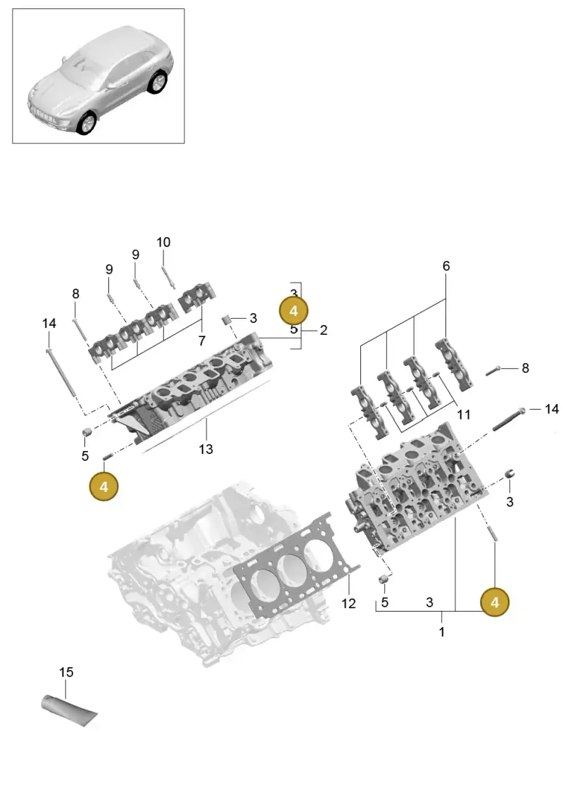 N0444087 — Porsche Macan GTS (2013-2018) diagram p44103005, position 4