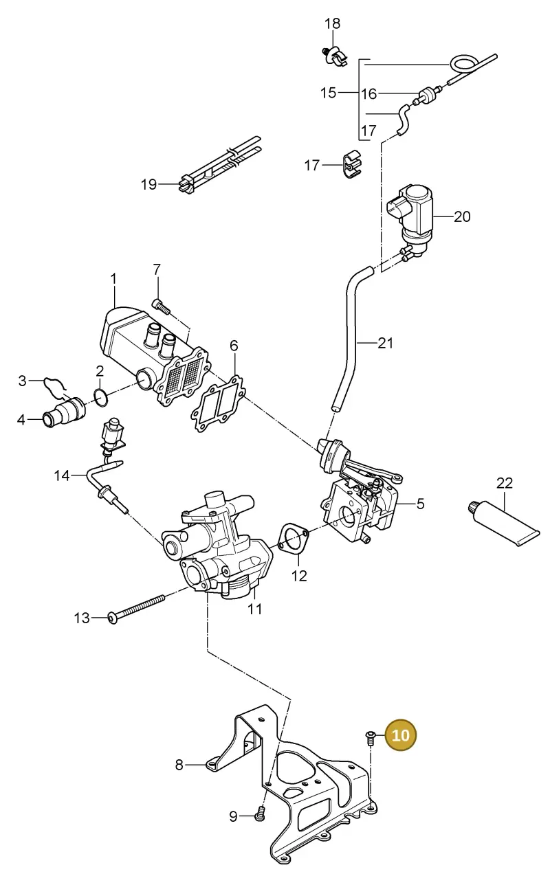 N10029206 — Porsche Cayenne (2007-2010) diagram p31108000, position 10