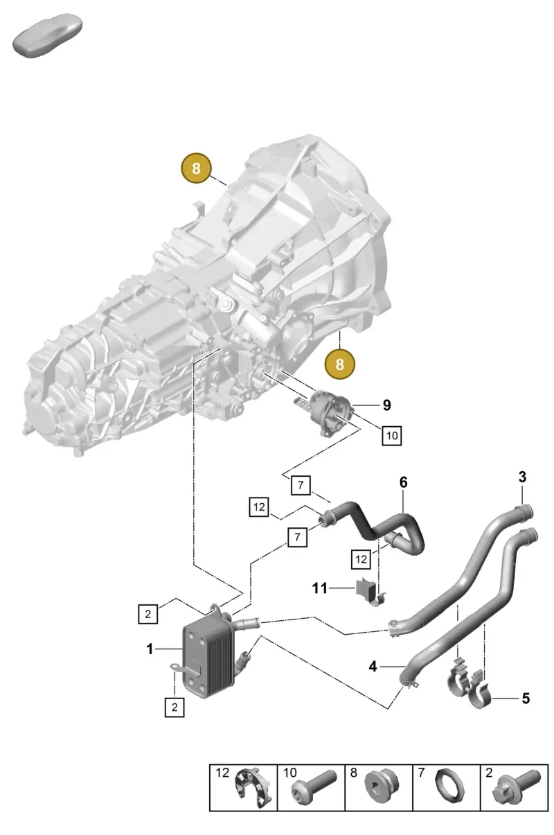 N10037106 — Porsche Boxster Spyder (2019-) diagram p54301110, position 8