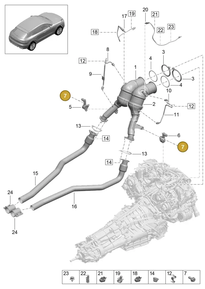 N10049308 — Porsche Macan R4 TFSI (2018-) diagram p52000130, position 7