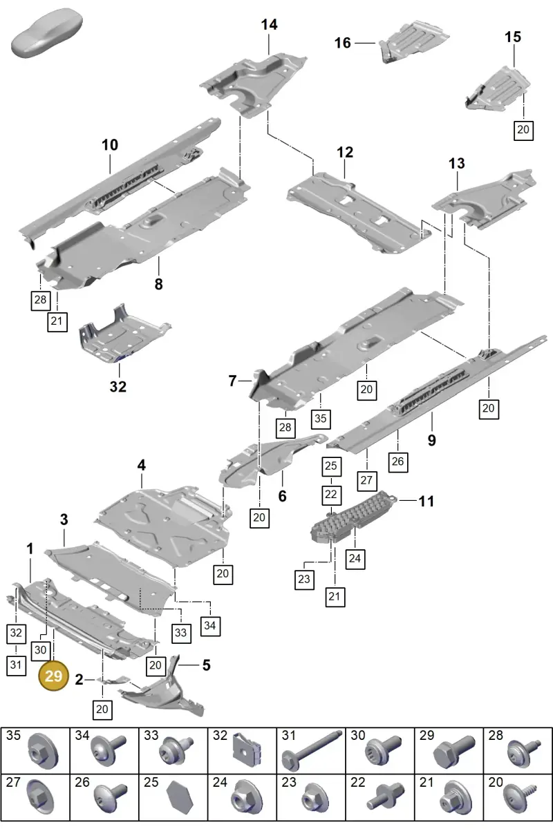 N10082912 — Porsche Cayenne Hybrid Coupe (2023-) diagram p60801700, position 29