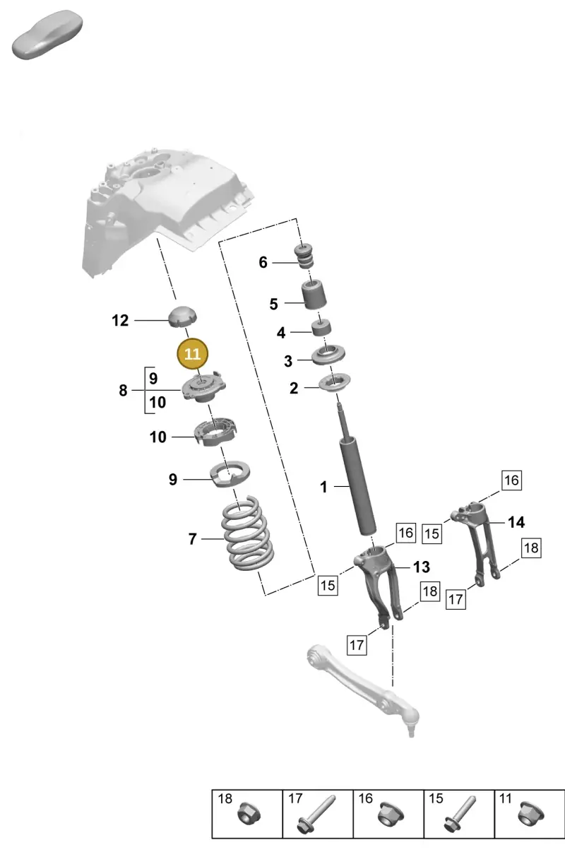 N10106403 — Porsche Macan 4 (2024-) diagram p61402020, position 11