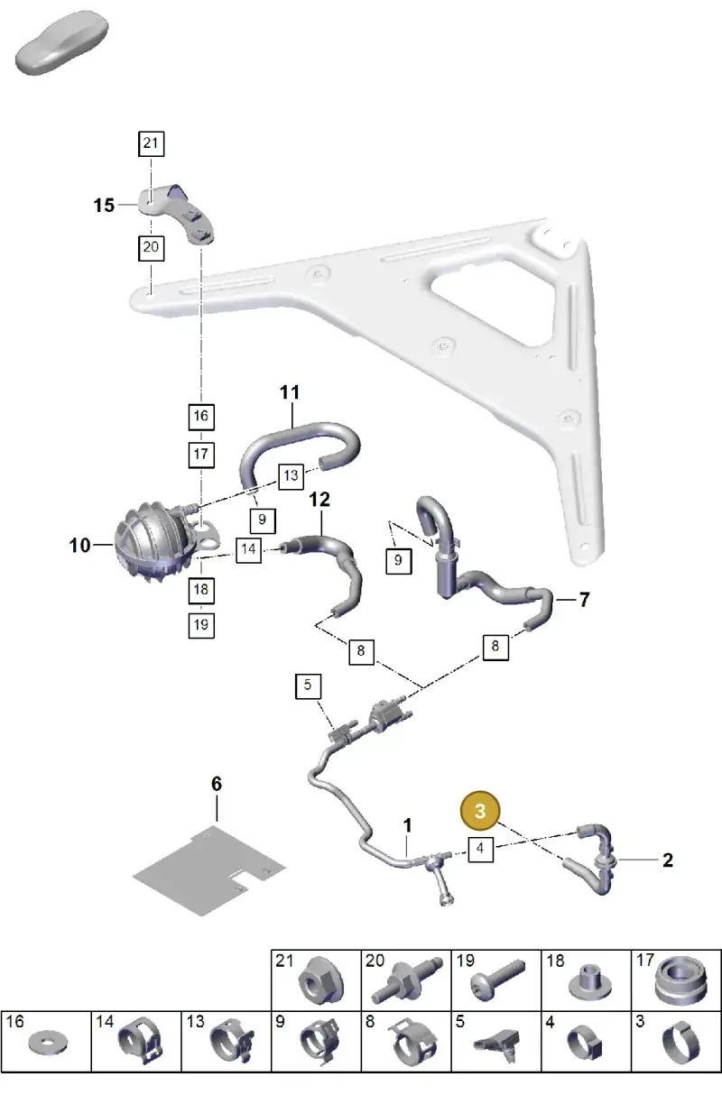 N10108301 — Porsche Cayenne Hybrid Coupe (2023-) diagram p60107310, position 3