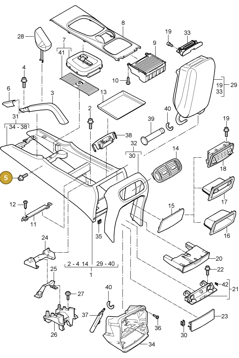 N10111203 — Porsche Cayenne (2007-2010) diagram p31809015, position 5