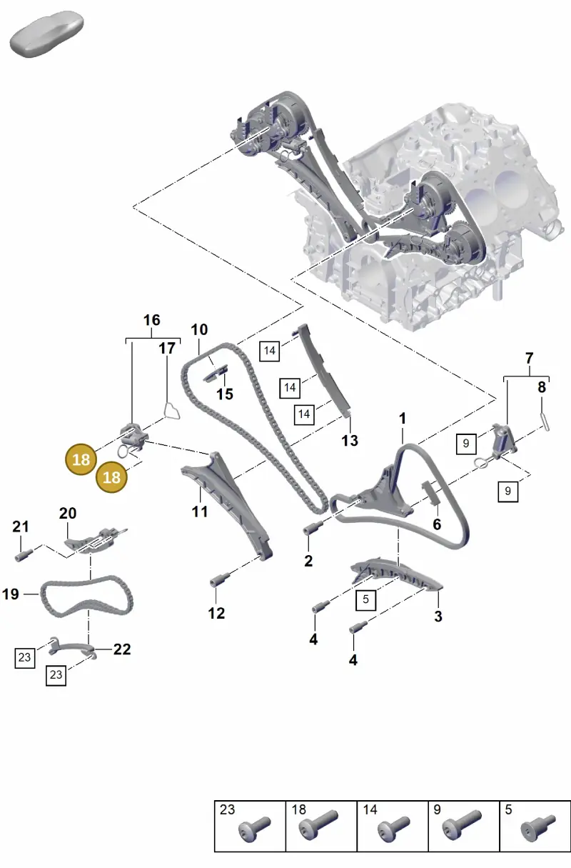 N10124304 — Porsche Cayenne Hybrid Coupe (2023-) diagram p60103310, position 18