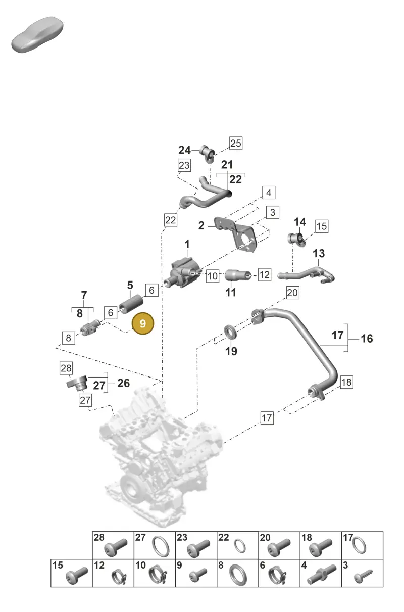 N10124309 — Porsche Panamera (2023-) diagram p58105110, position 9
