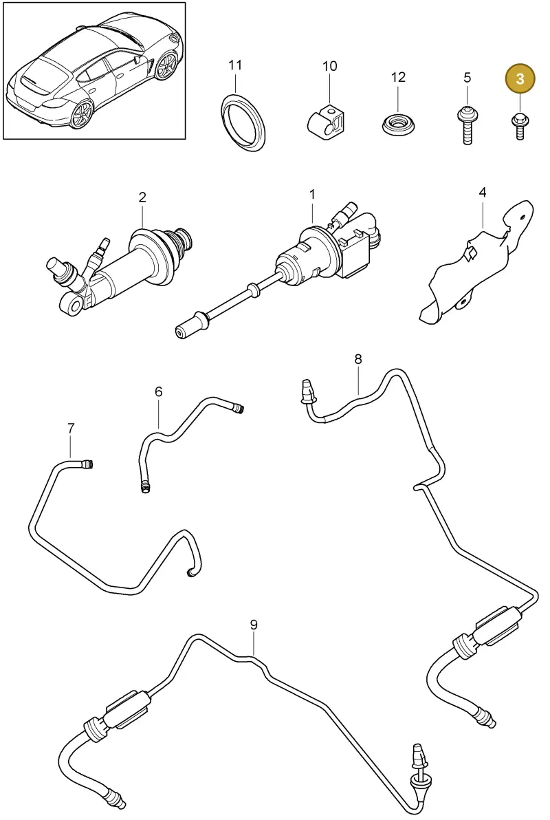 N10156009 — Porsche Panamera (2009-2016) diagram p35702010, position 3