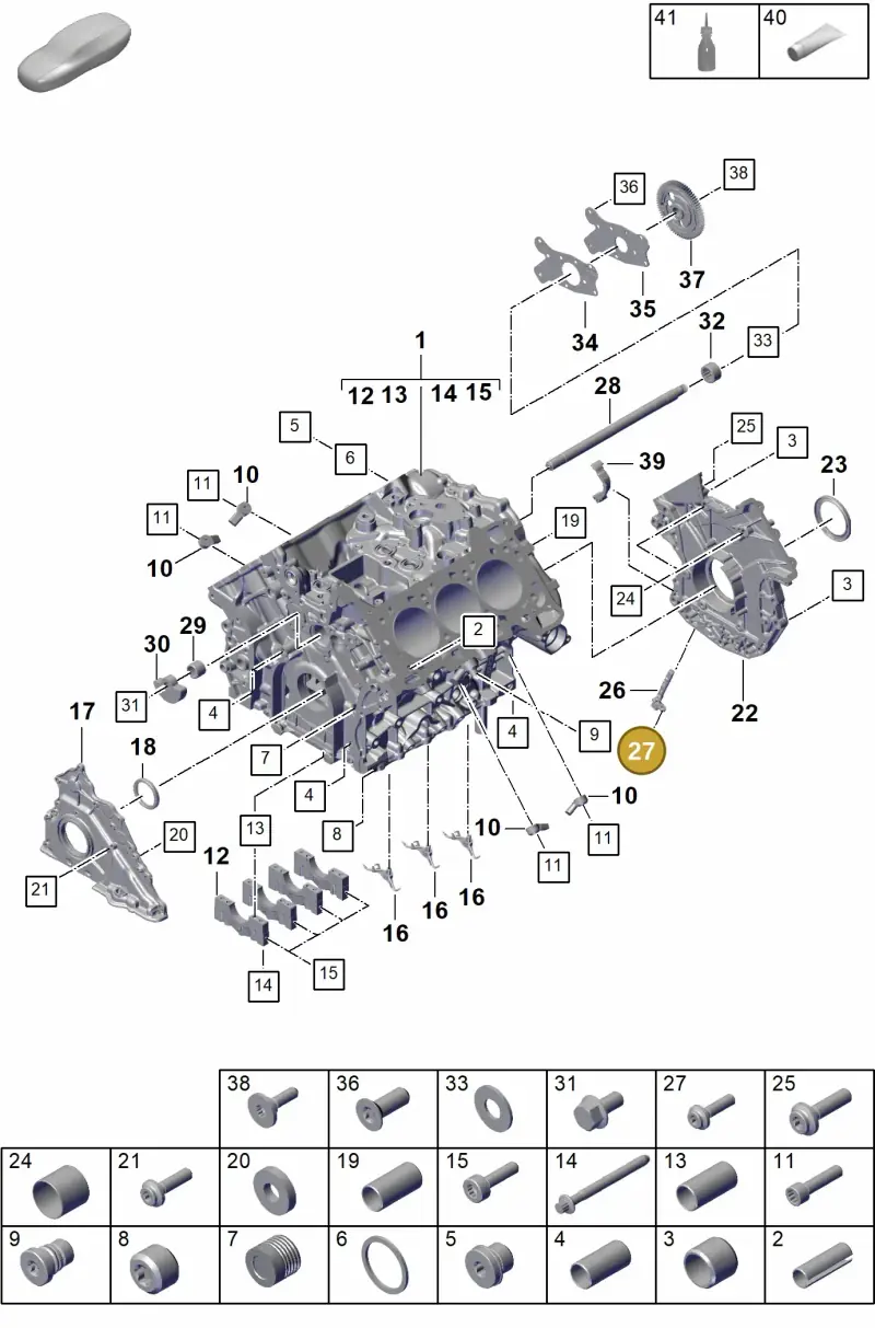 N10196103 — Porsche Cayenne Hybrid Coupe (2023-) diagram p60101110, position 27