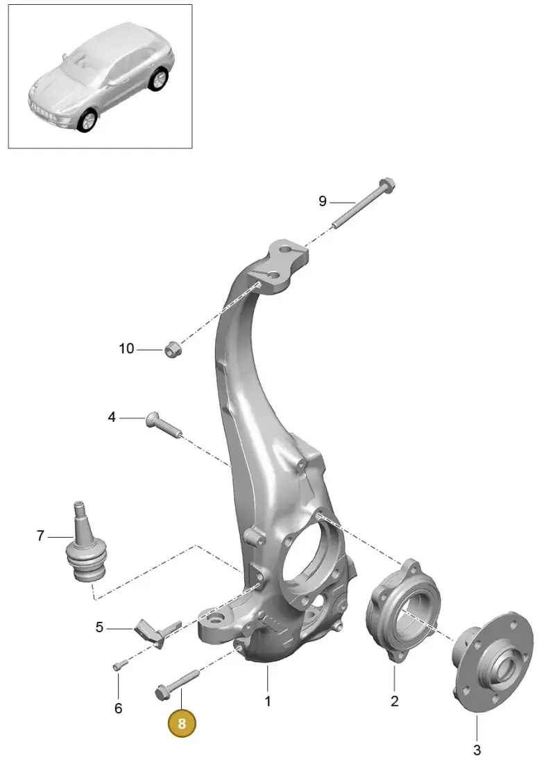 N10197304 — Porsche Macan GTS (2013-2018) diagram p44401010, position 8