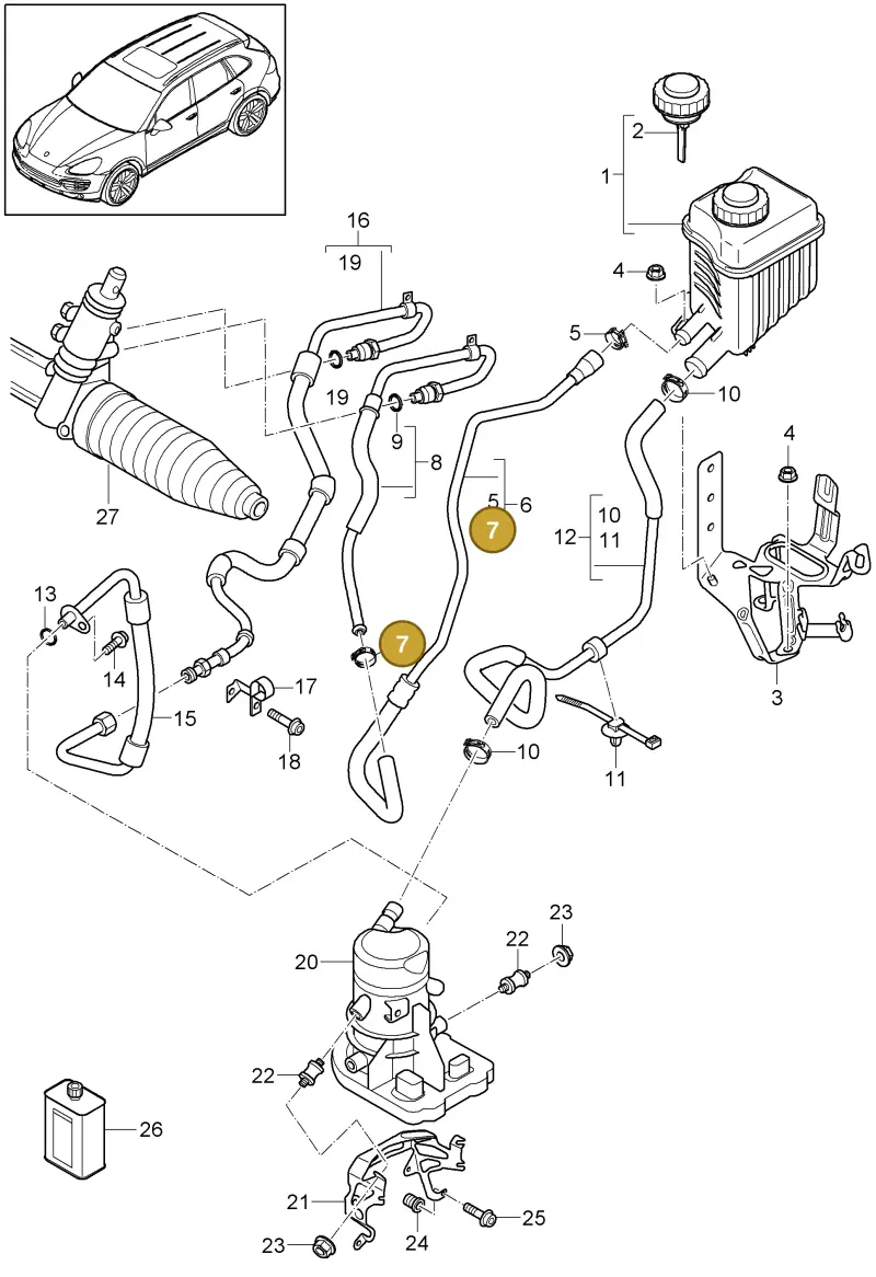 N10201801 — Porsche Cayenne (2010-2018) diagram p37403017, position 7