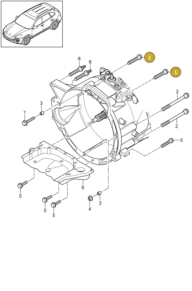 N10217103 — Porsche Cayenne (2010-2018) diagram p37306030, position 1