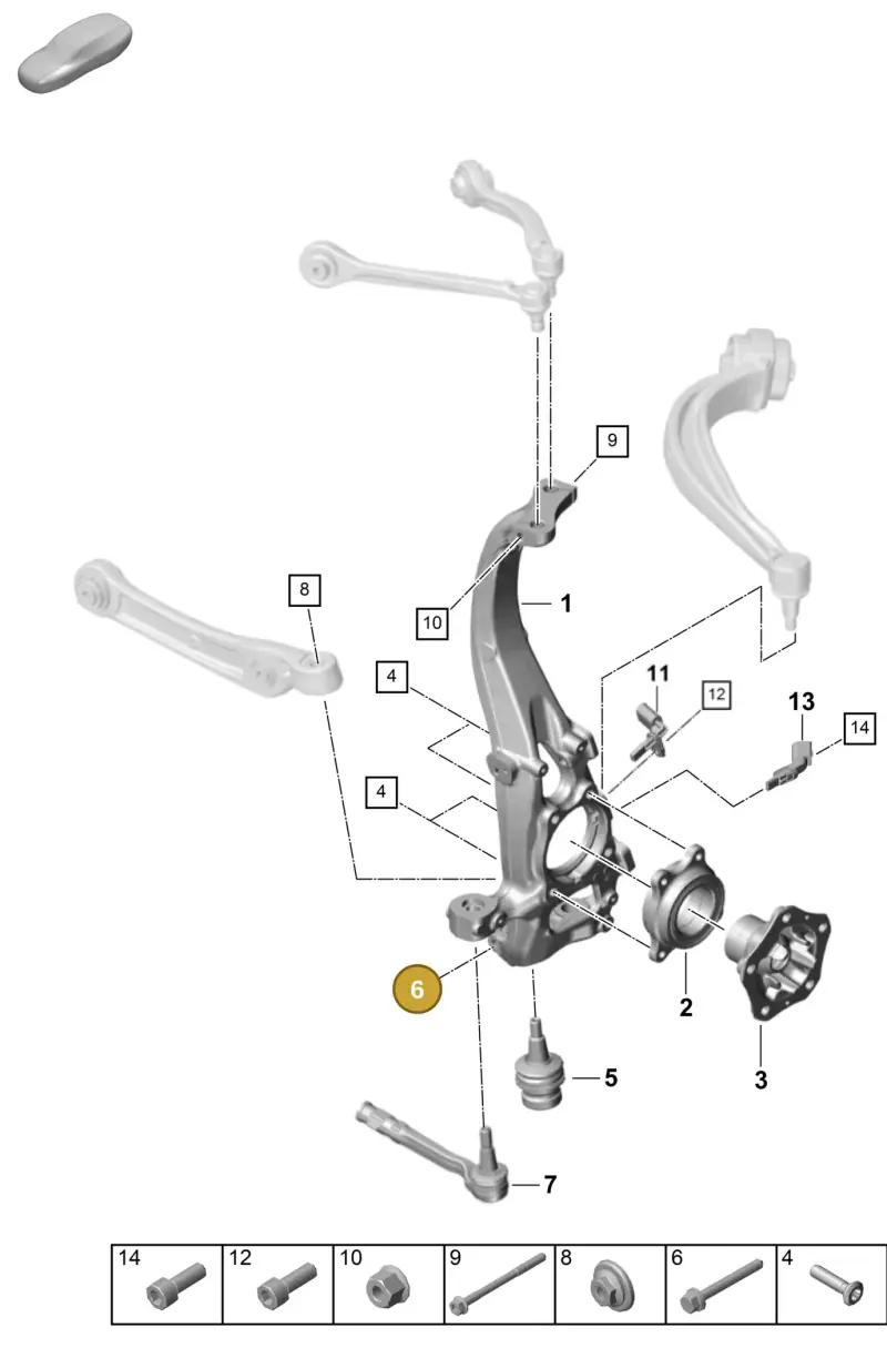 N10241507 — Porsche Cayenne Hybrid Coupe (2023-) diagram p60401020, position 6