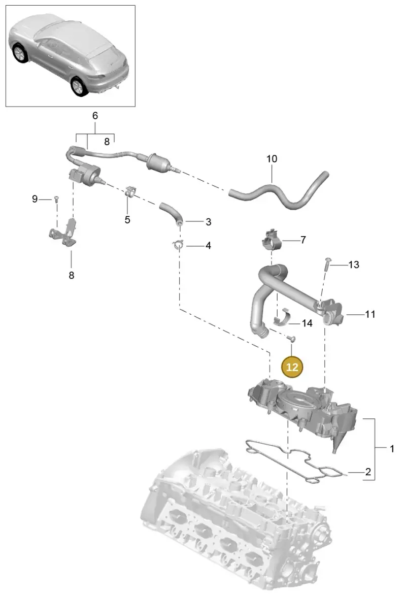 N10254901 — Porsche Macan GTS (2013-2018) diagram p44107010, position 12