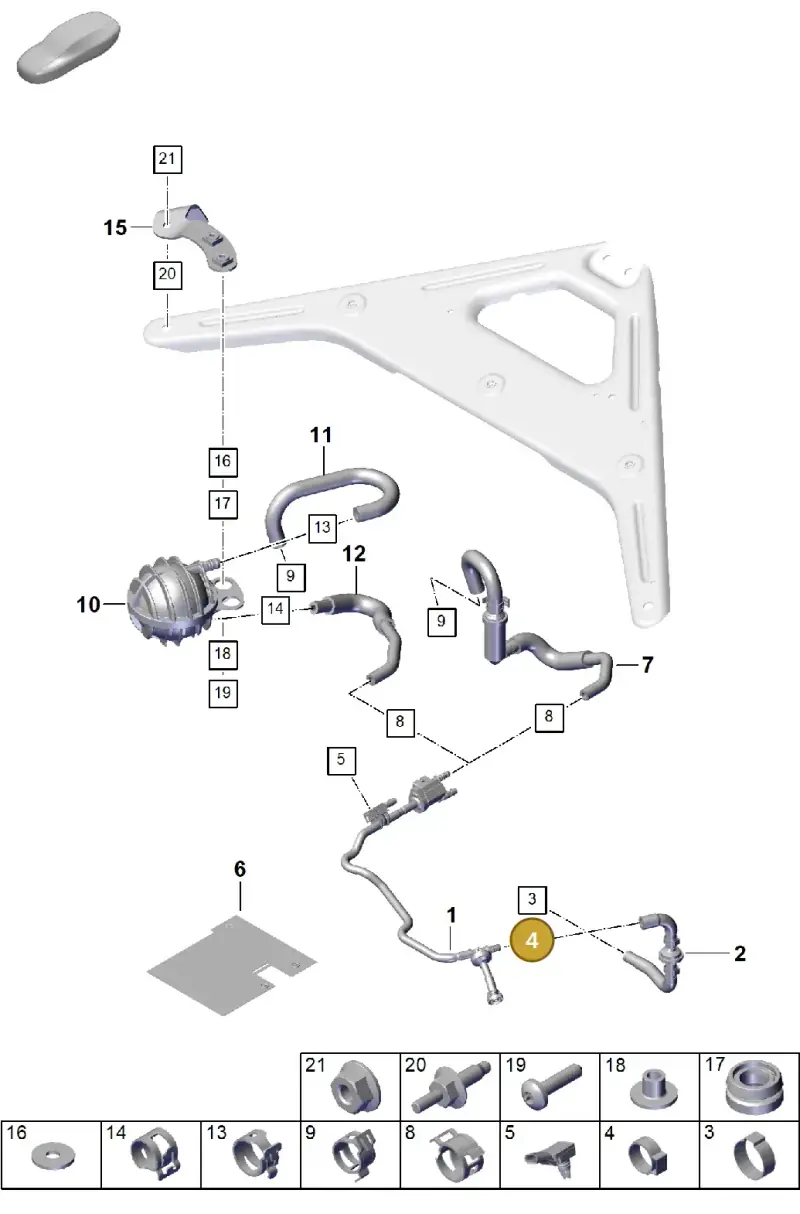 N10255501 — Porsche Cayenne Hybrid Coupe (2023-) diagram p60107310, position 4