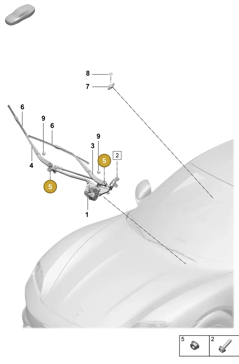 N10261307 — Porsche Taycan Sport Turismo (2023-) diagram p64906000, position 5