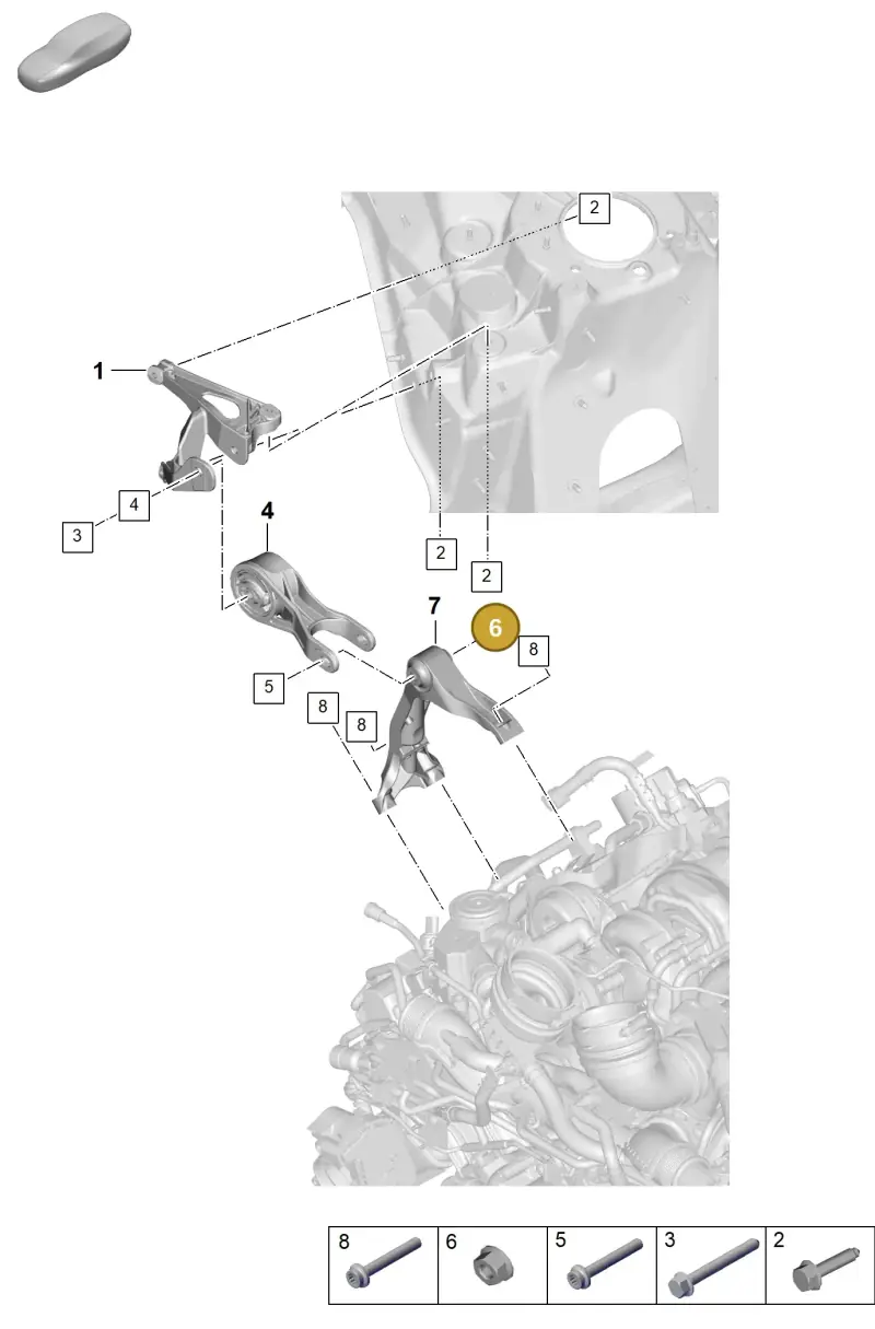 N10261311 — Porsche Cayenne Hybrid Coupe (2023-) diagram p60109100, position 6