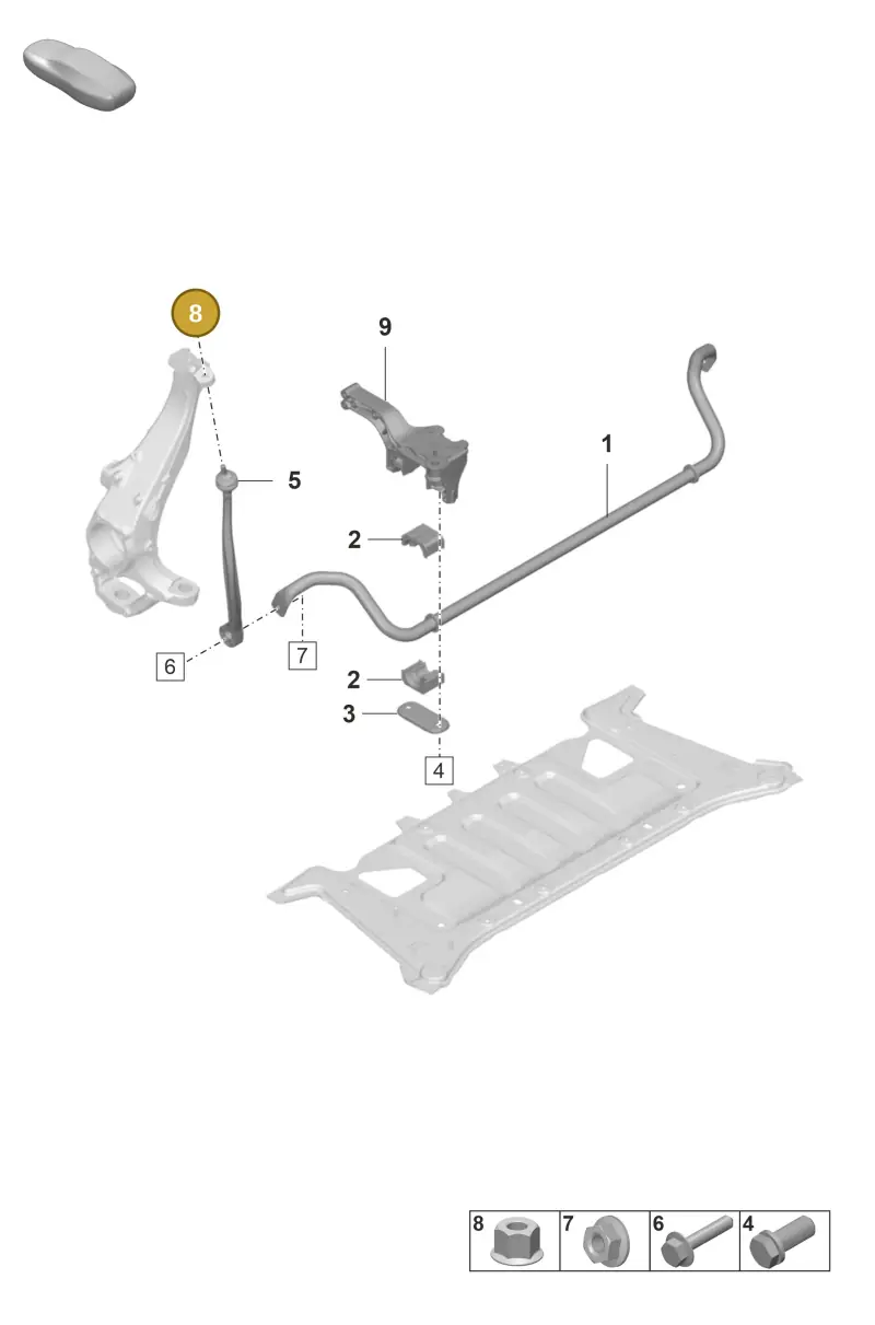 N10272302 — Porsche Taycan Sport Turismo (2023-) diagram p56402110, position 8