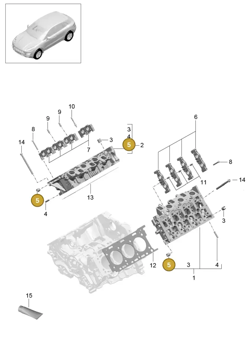 N10283304 — Porsche Macan GTS (2013-2018) diagram p44103005, position 5