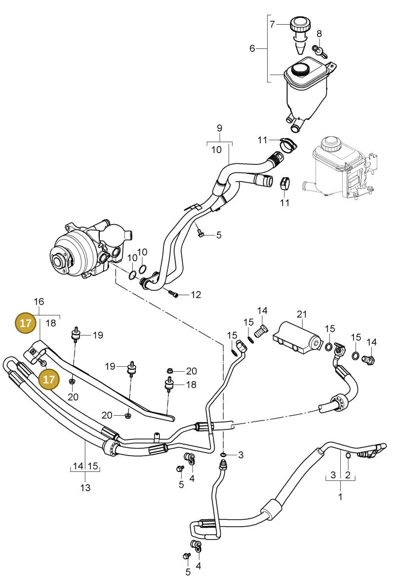 N10285602 — Porsche Cayenne (2007-2010) diagram p31403010, position 17