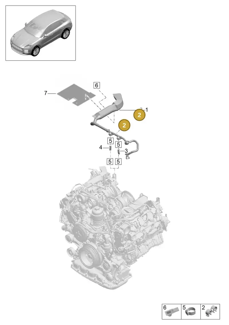 N10315002 — Porsche Macan R4 TFSI (2018-) diagram p52000029, position 2