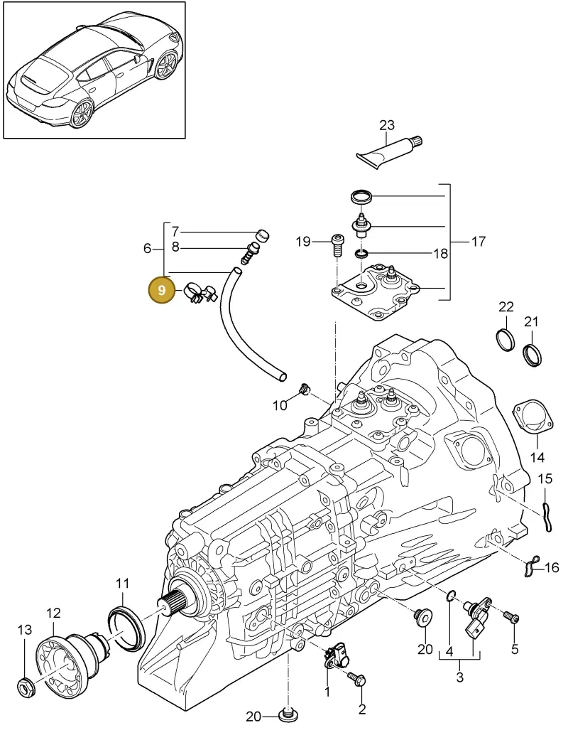 N10328301 — Porsche Panamera (2009-2016) diagram p35302010, position 9