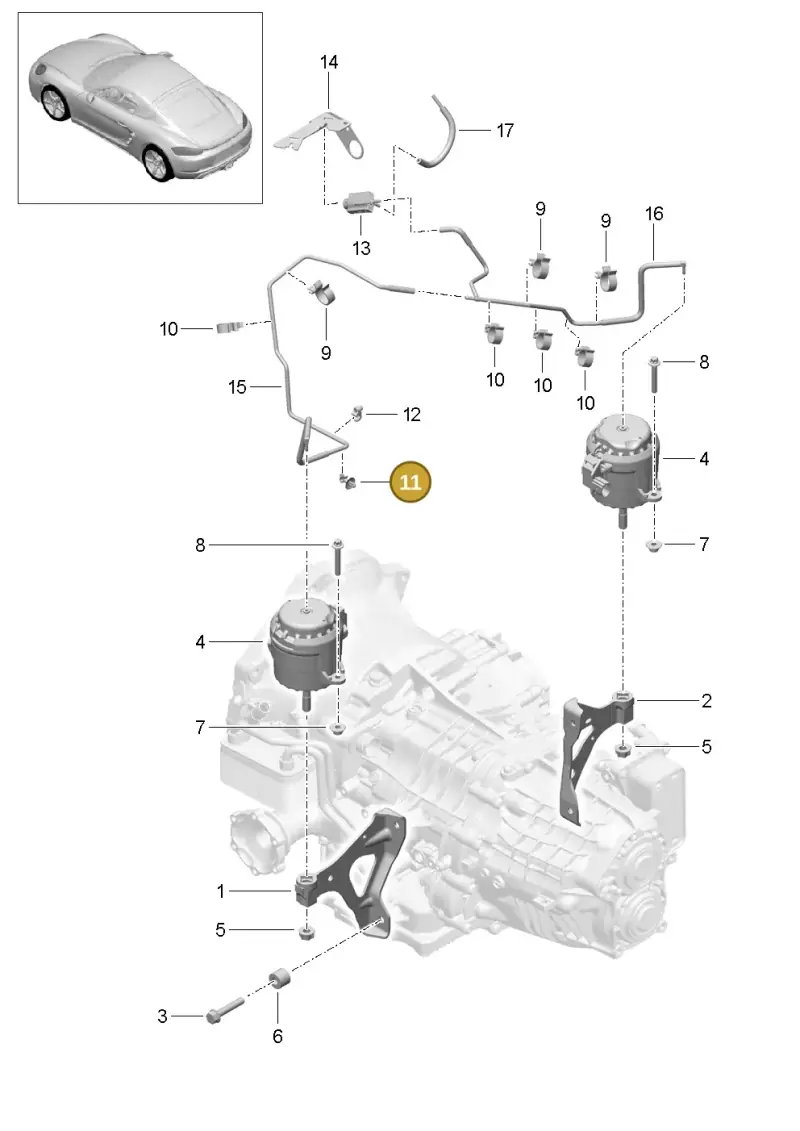 N10331401 — Porsche Cayman (2016-) diagram p50306000, position 11