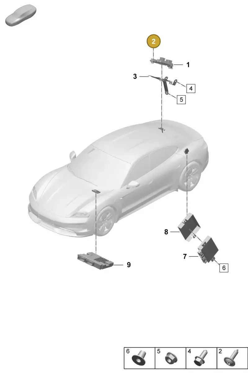N10335206 — Porsche Taycan Sport Turismo (2023-) diagram p64901000, position 2