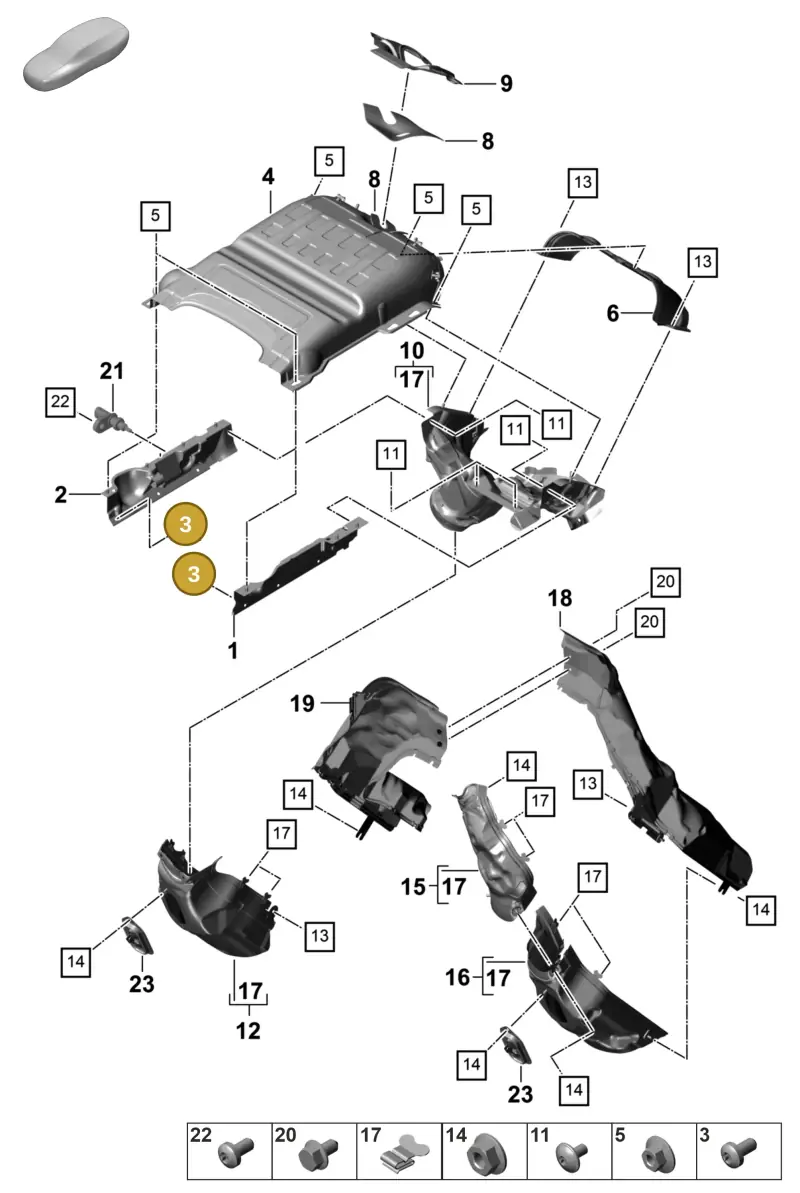 N10335207 — Porsche Panamera 4 Hybrid (2020-2023) diagram p58202400, position 3