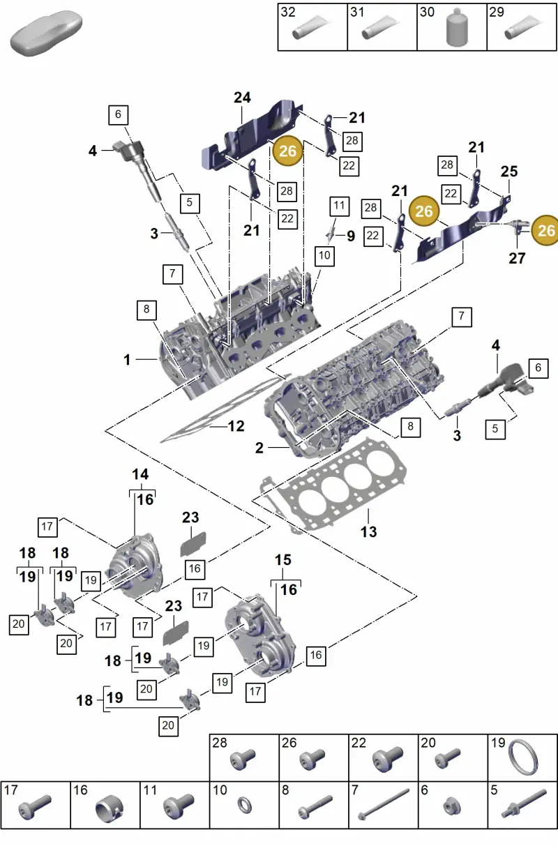 N10335207 — Porsche Cayenne Hybrid Coupe (2023-) diagram p60103020, position 26