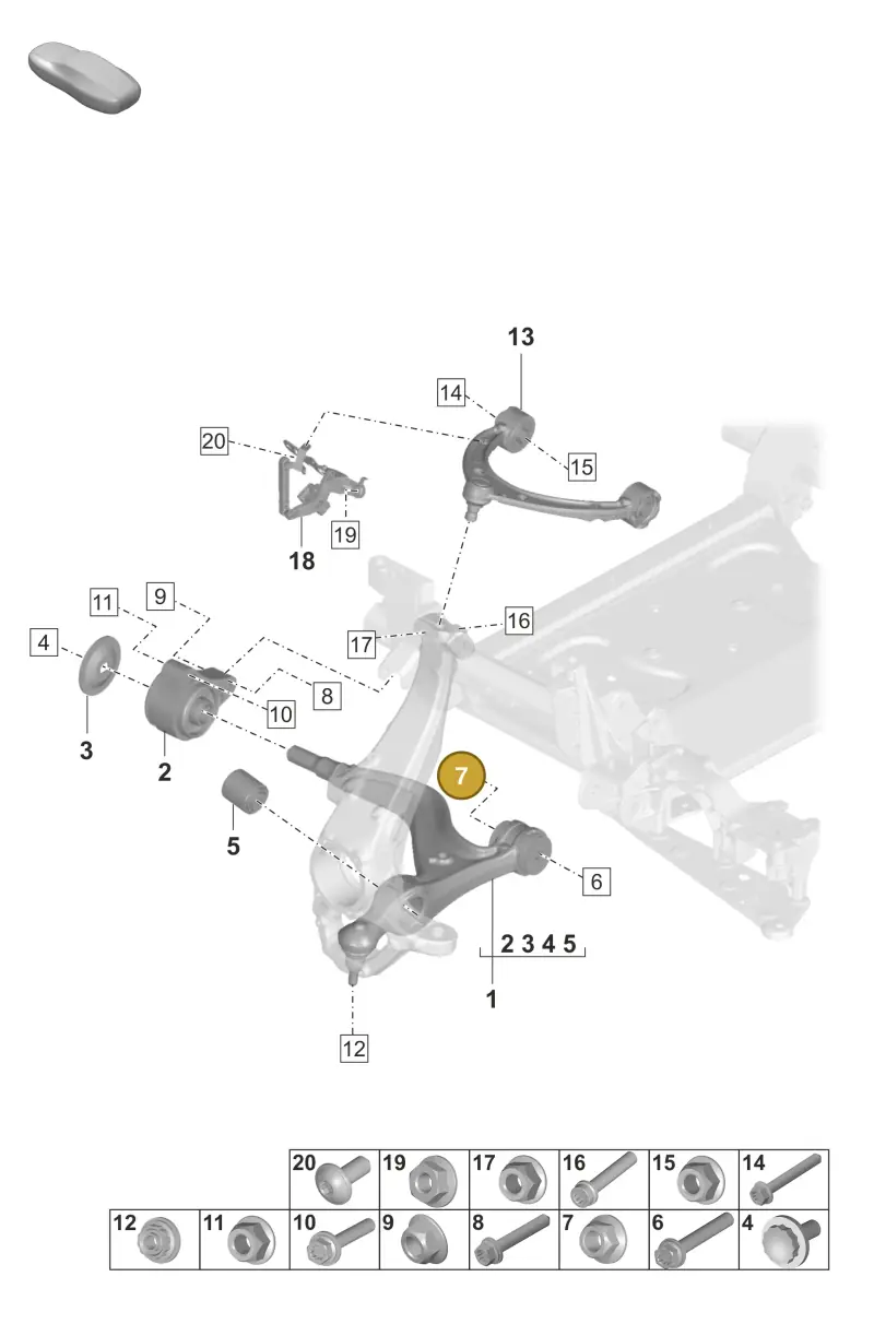 N10335304 — Porsche Taycan Sport Turismo (2019-2024) diagram p56401050, position 7