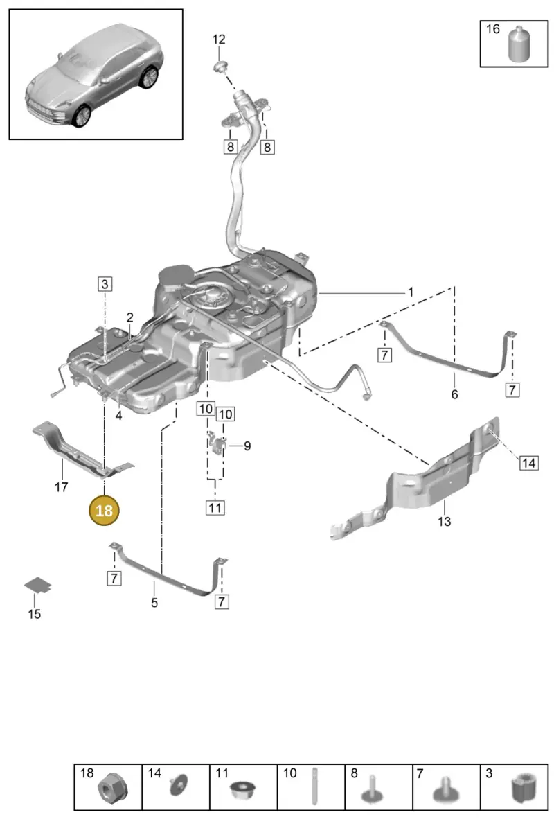 N10340103 — Porsche Macan R4 TFSI (2018-) diagram p52000037, position 18