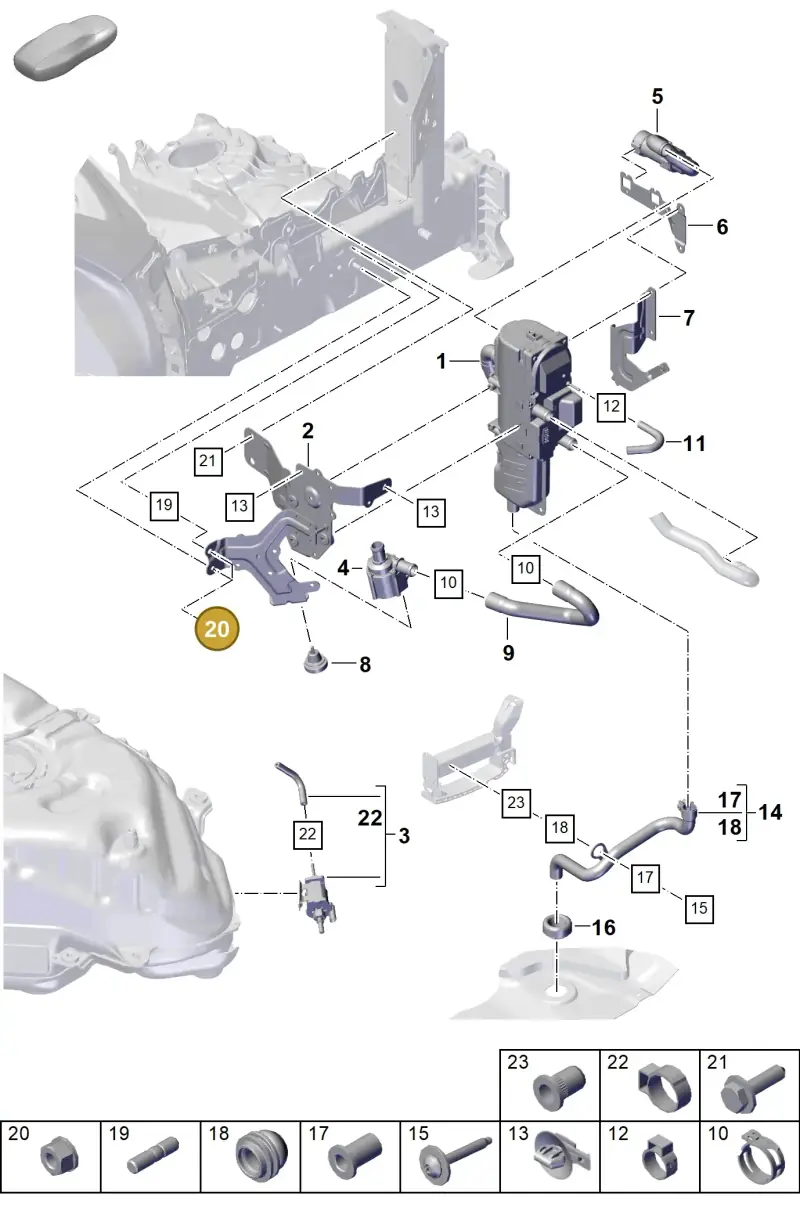 N10340103 — Porsche Cayenne Hybrid Coupe (2023-) diagram p60813800, position 20