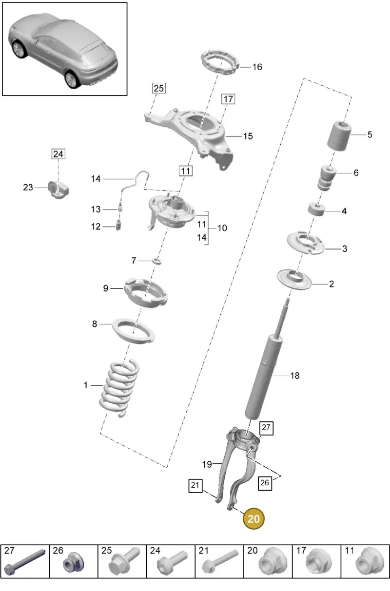 N10402904 — Porsche Macan R4 TFSI (2018-) diagram p52402000, position 20