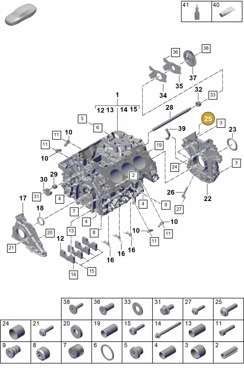 N10413405 — Porsche Cayenne Hybrid Coupe (2023-) diagram p60101110, position 25