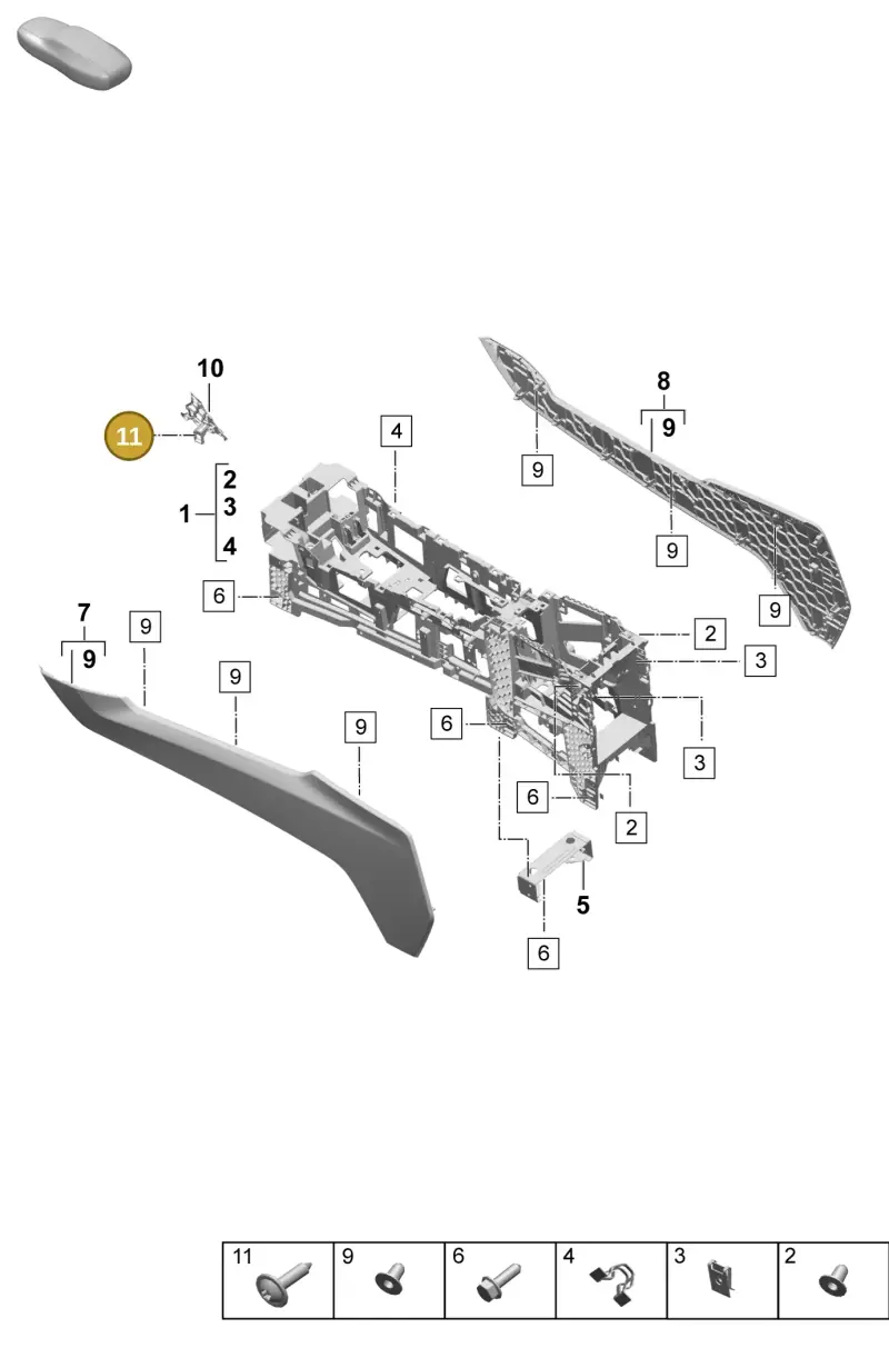 N10415903 — Porsche Macan 4 (2024-) diagram p61809200, position 11